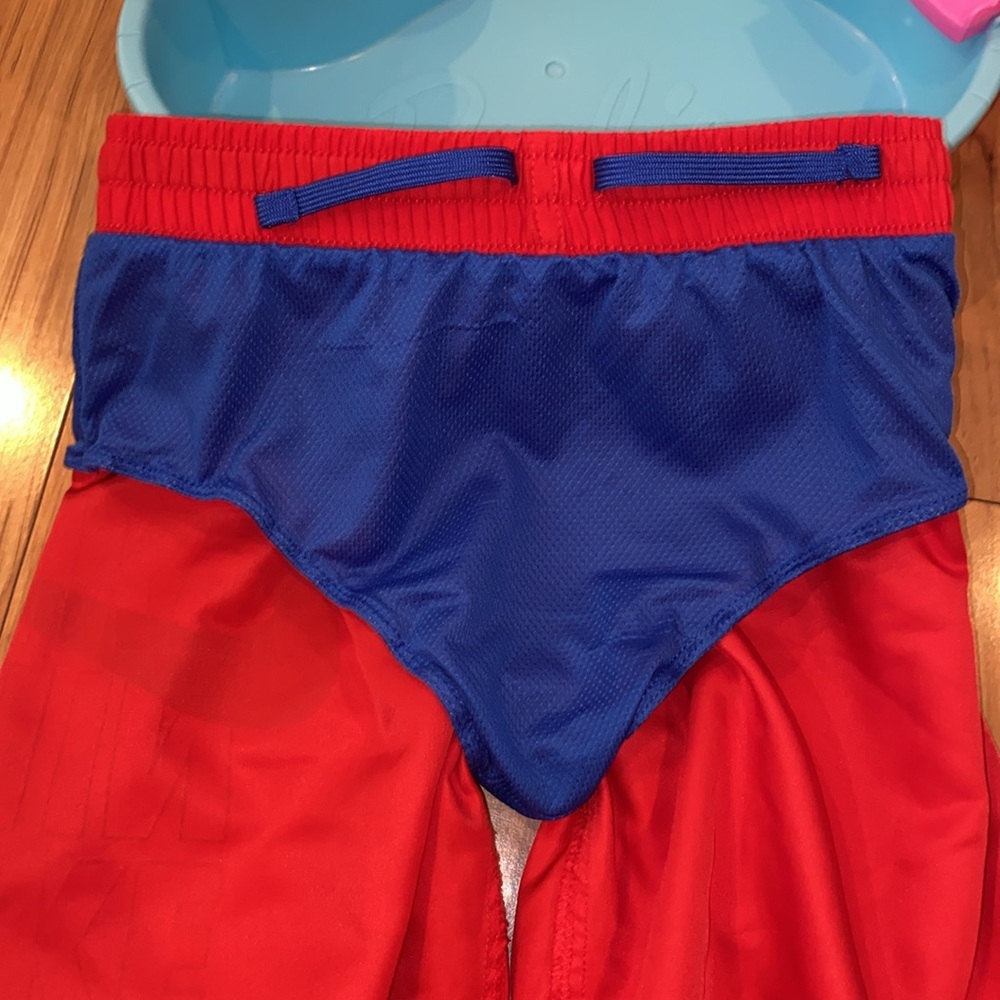 Nike Block Logo Breaker 8" Swim Trunks (Big Kids) Size S in Red & Royal Blue - Picture 5 of 8